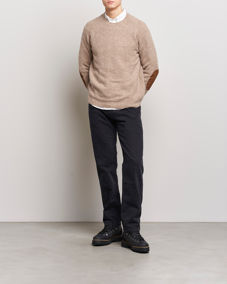 Men | Sweaters & Knitwear | Polo Ralph Lauren | Alpaca Knitted Crew Neck Sweater Oak Brown Heather