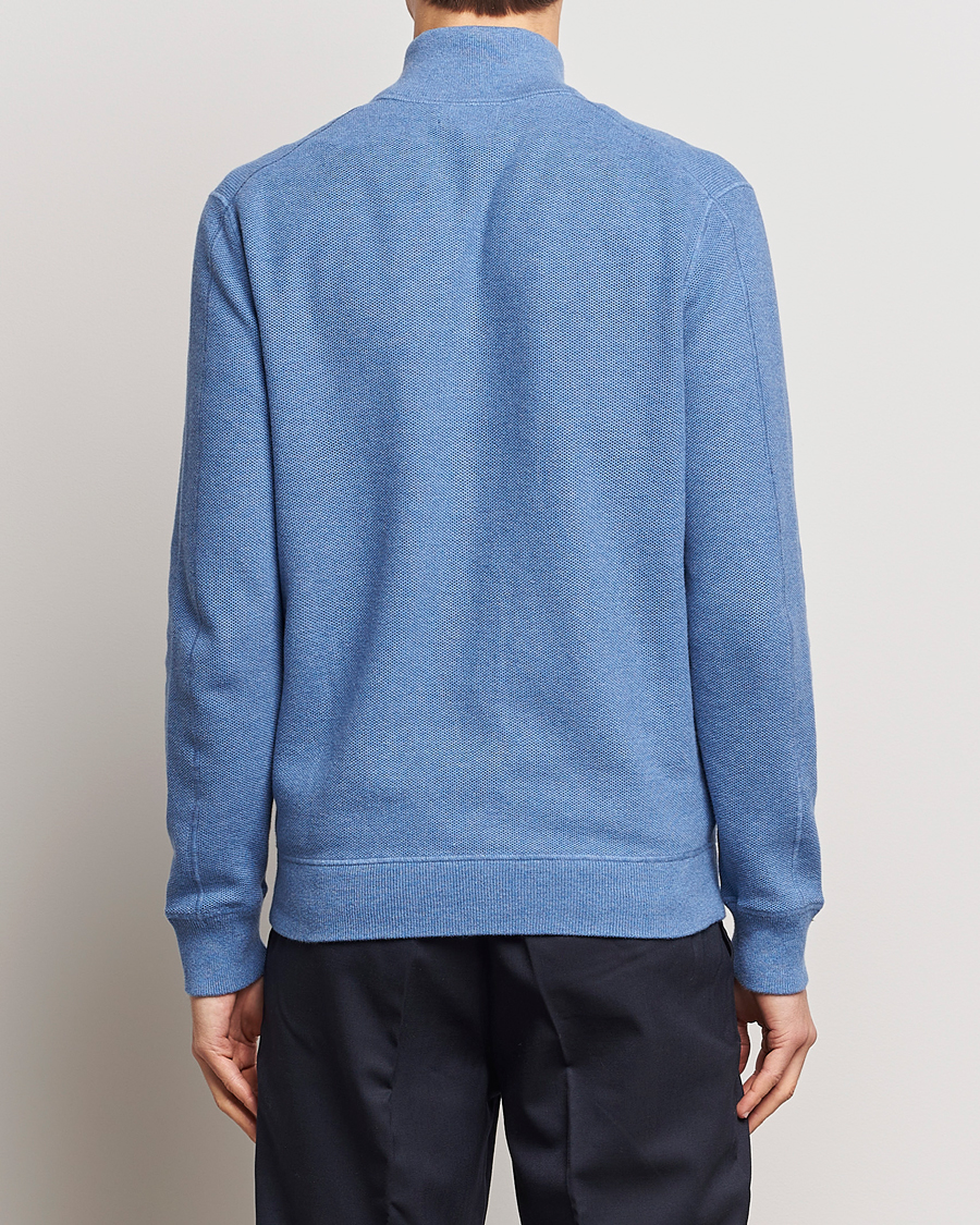 Men | Sweaters & Knitwear | Polo Ralph Lauren | Textured Full-Zip Blue Stone Heather