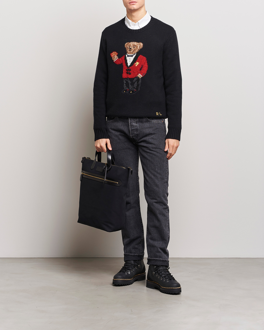 Men | Sweaters & Knitwear | Polo Ralph Lauren | Lunar New Year Wool Knitted Bear Sweater Black