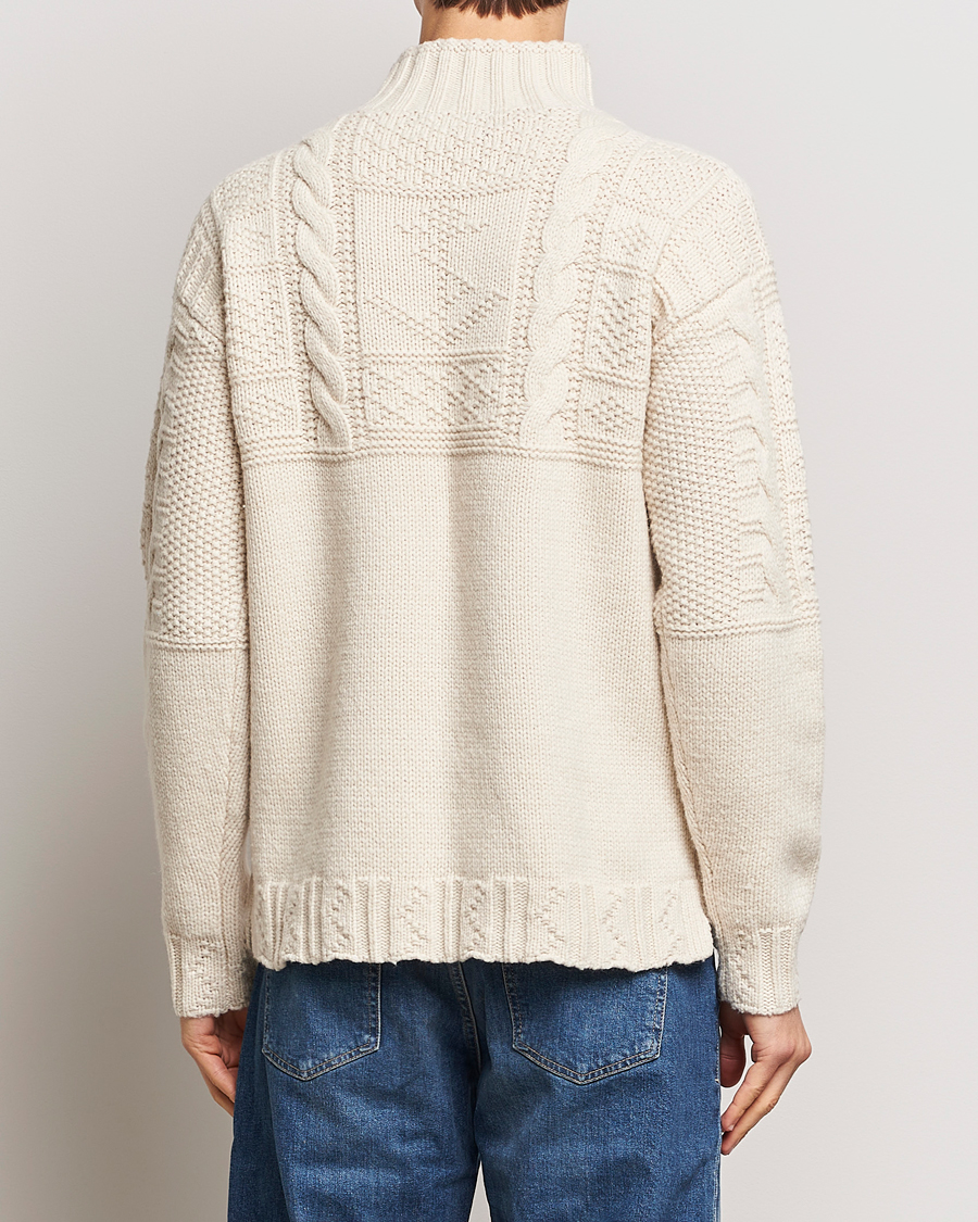 Men | Sweaters & Knitwear | Polo Ralph Lauren | Wool Knitted Aran Rollneck Cream