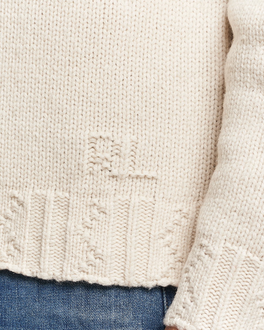 Men | Sweaters & Knitwear | Polo Ralph Lauren | Wool Knitted Aran Rollneck Cream