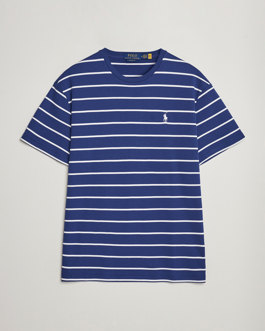 Men | T-Shirts | Polo Ralph Lauren | Striped Crew Neck T-Shirt Blue/White