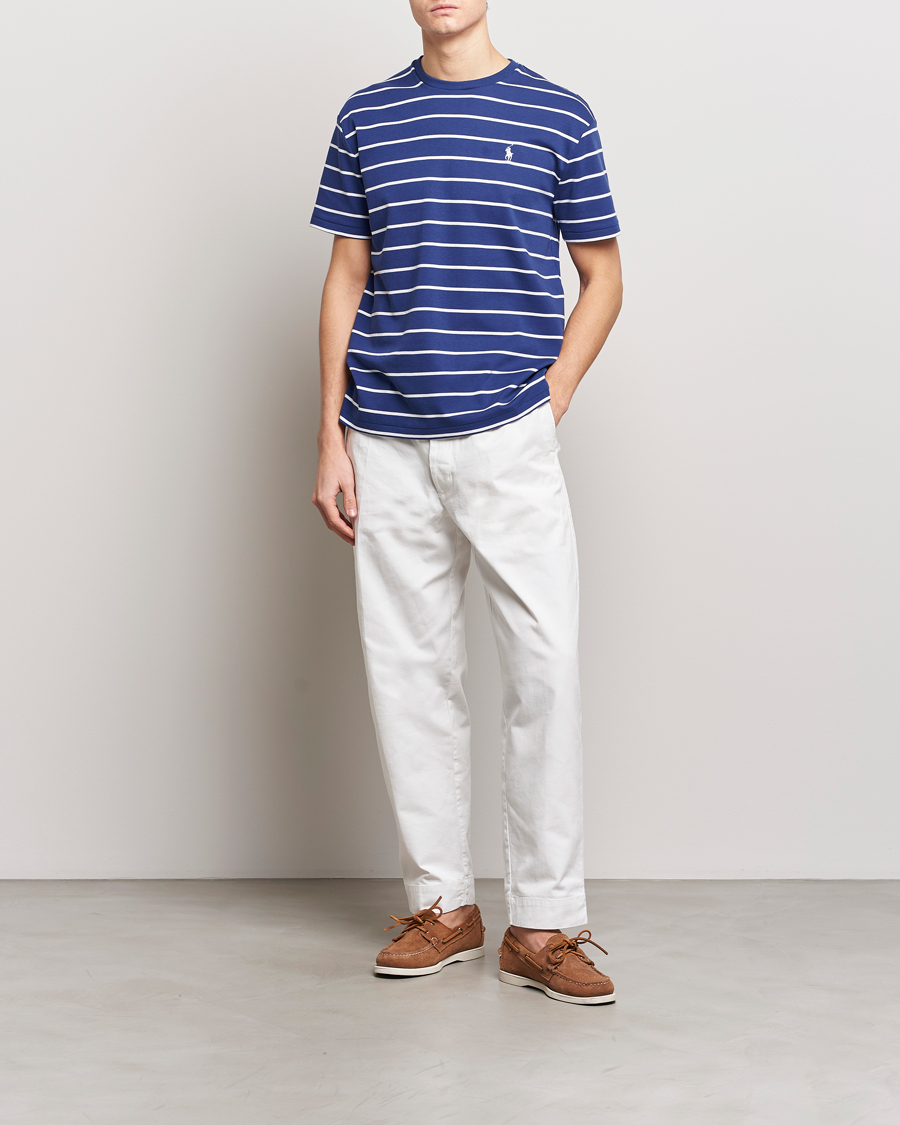 Men | T-Shirts | Polo Ralph Lauren | Striped Crew Neck T-Shirt Blue/White