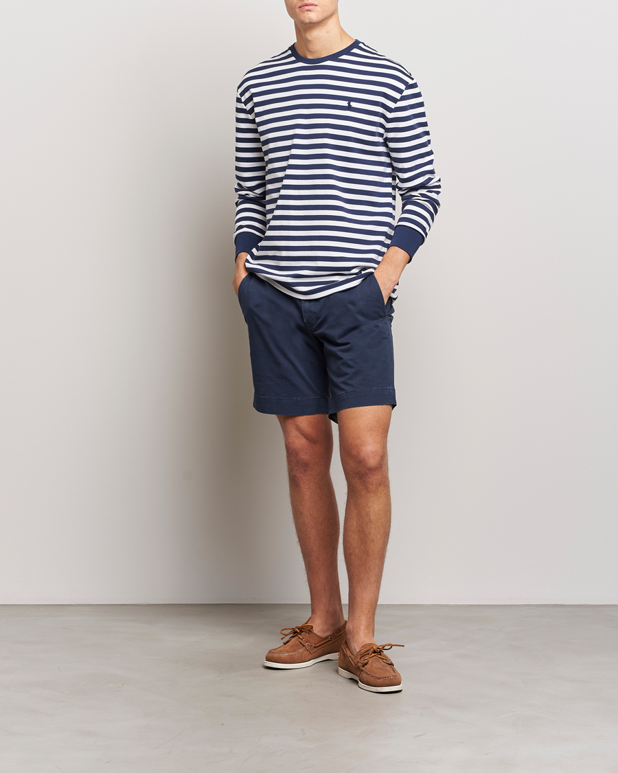 Polo Ralph Lauren Striped Long Sleeve T-Shirt Refined Navy/White at CareOfC