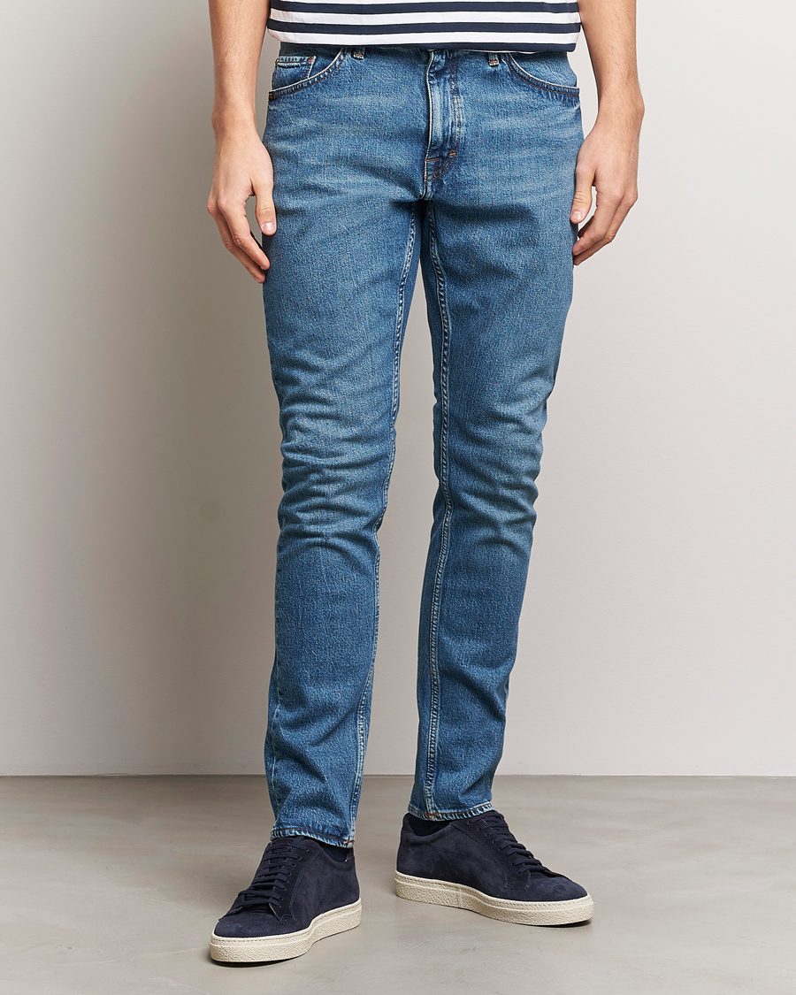 Men | Tapered fit | Tiger of Sweden | Pistolero Stretch Cotton Jeans Midnight Blue