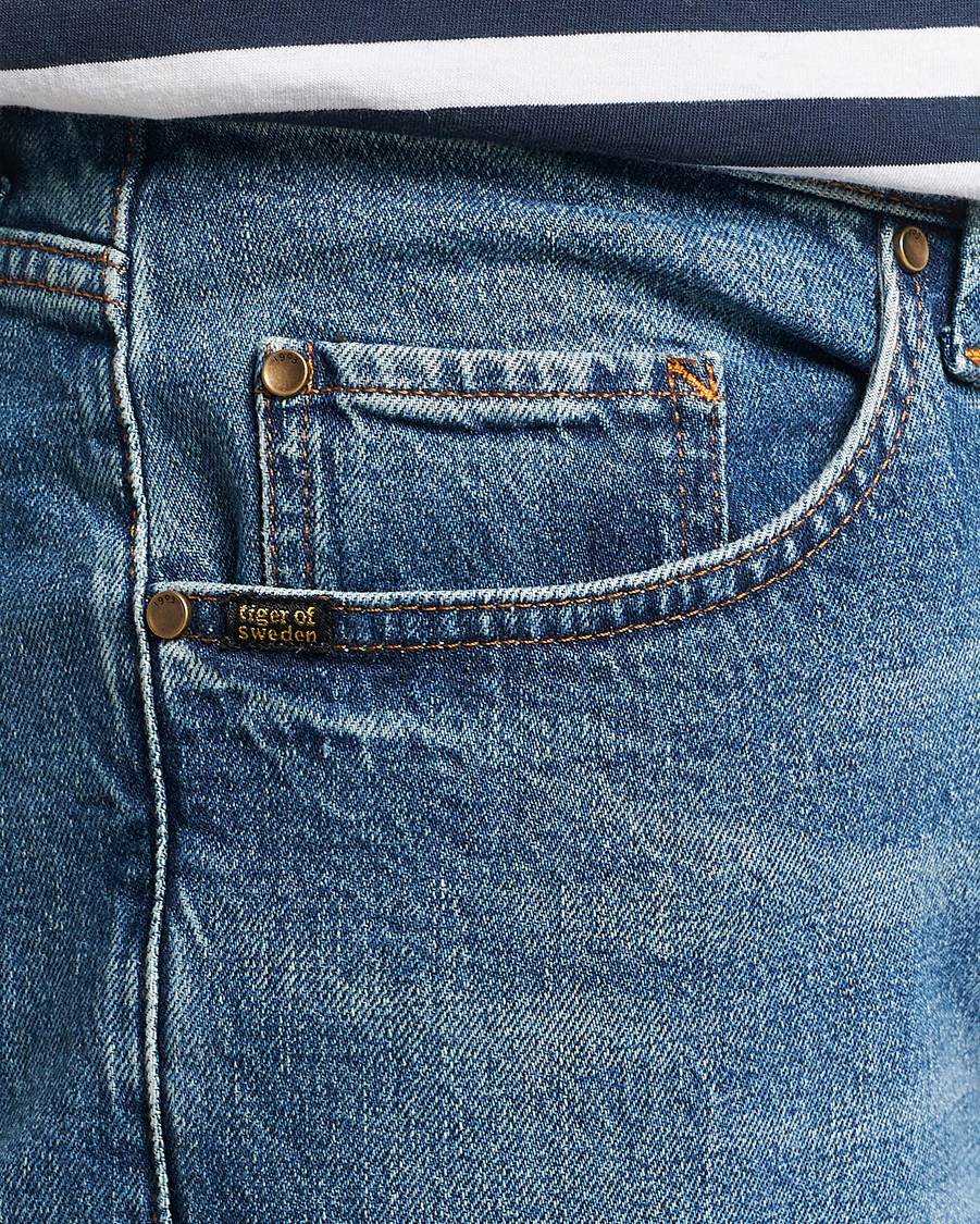 Men | Jeans | Tiger of Sweden | Pistolero Stretch Cotton Jeans Midnight Blue