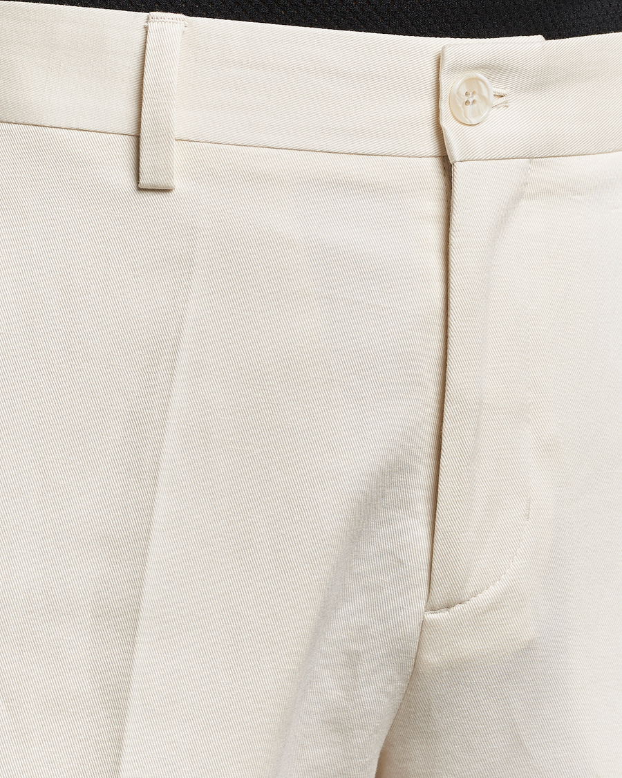 Men | Trousers | Filippa K | Straight Linen Trousers Bone White
