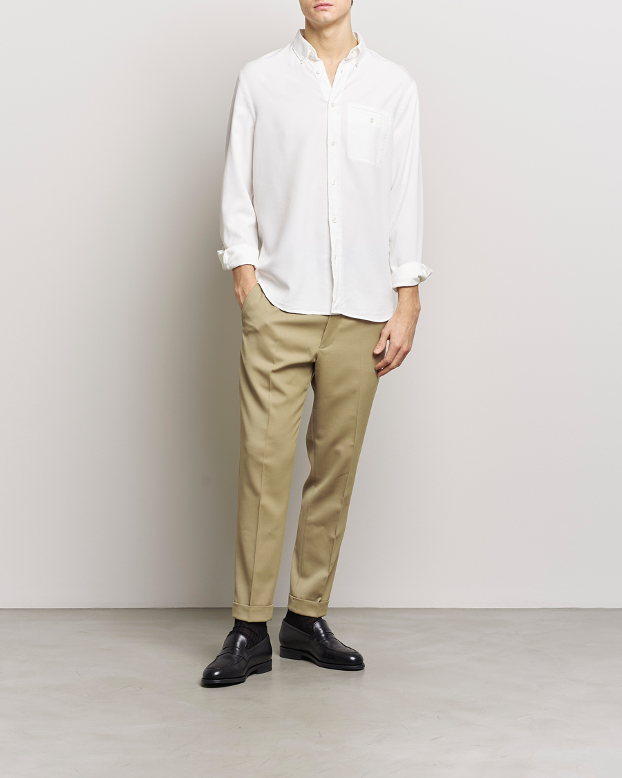 Men | Trousers | Filippa K | Terry Cropped Trousers Sage Melange