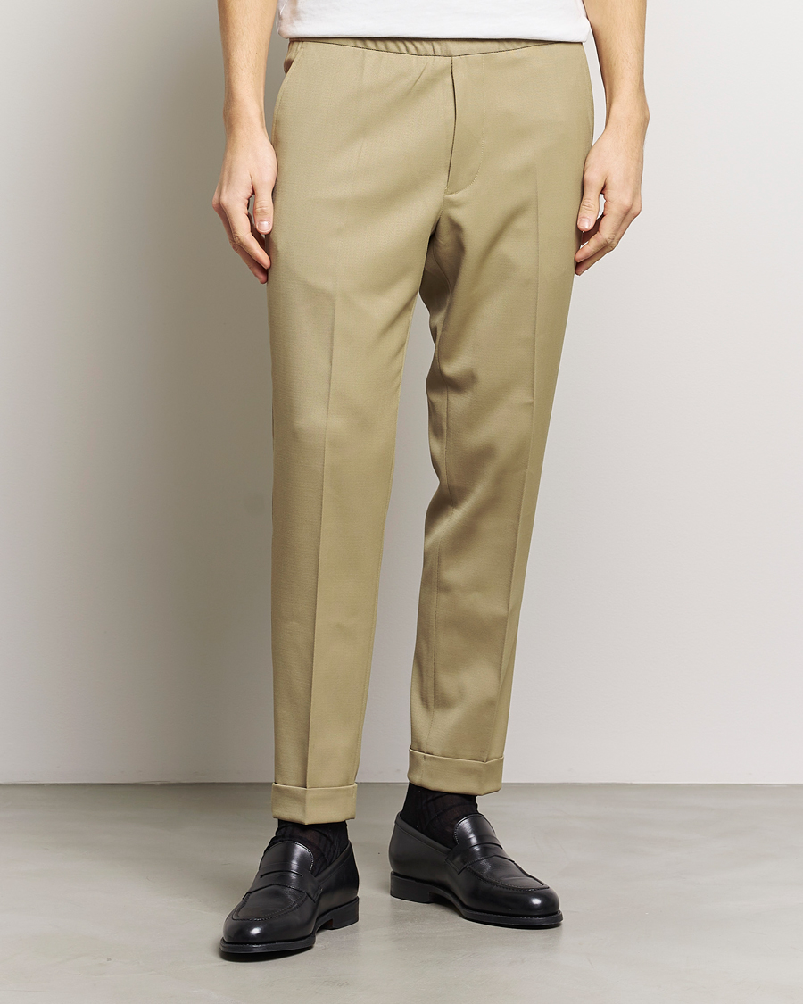 Men |  | Filippa K | Terry Cropped Trousers Sage Melange