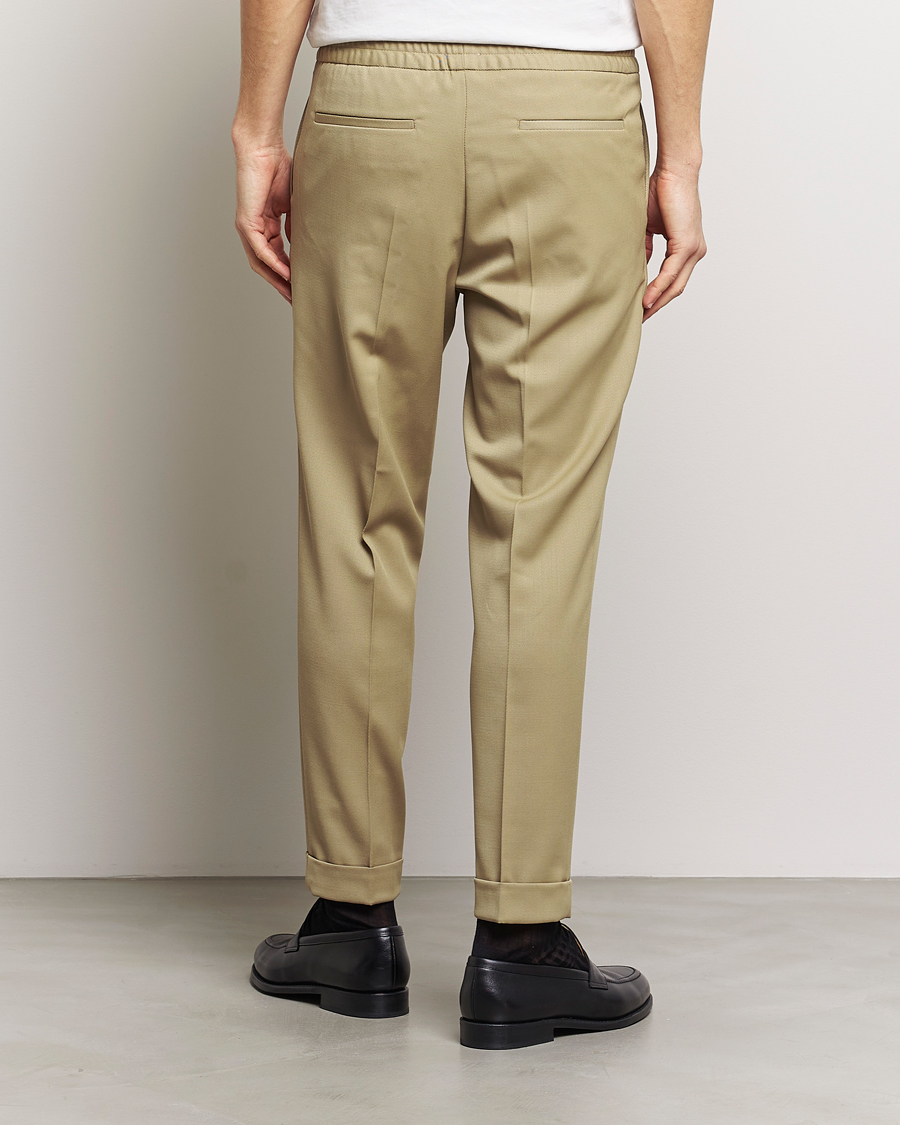 Men | Trousers | Filippa K | Terry Cropped Trousers Sage Melange
