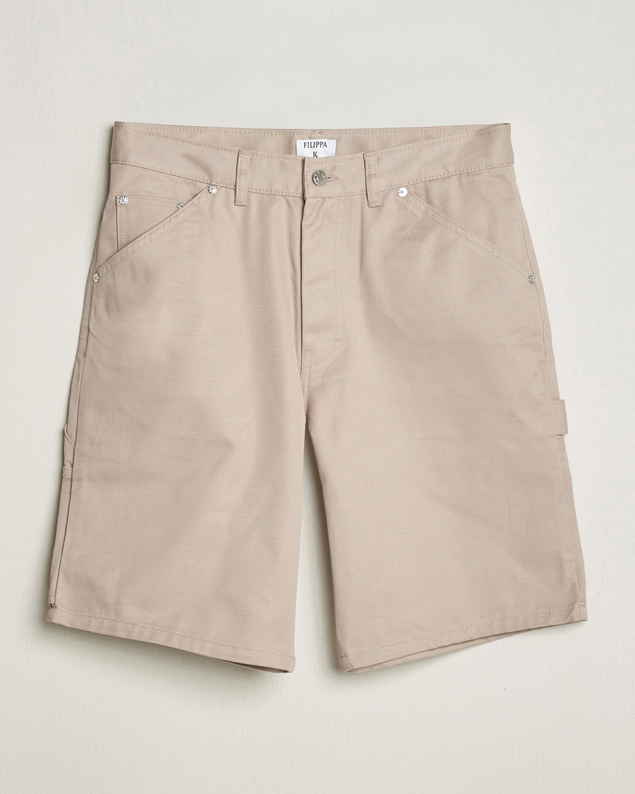 Men | Shorts | Filippa K | Workwear Shorts Taupe