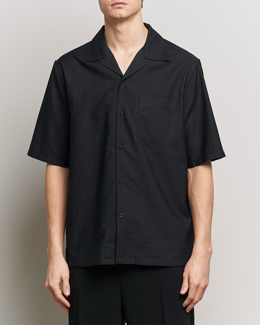 Men | Clothing | Filippa K | Resort Short Sleeve Shirt Black