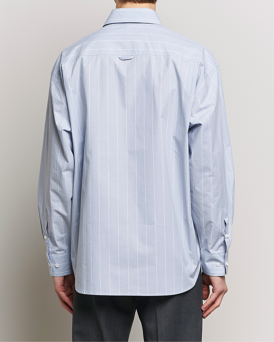 Men | Shirts | Filippa K | Striped Poplin Shirt Faded Blue/White