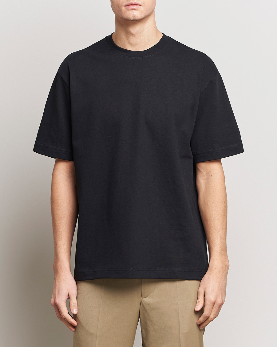 Men |  | Filippa K | Heavy Cotton Crew Neck T-Shirt Black