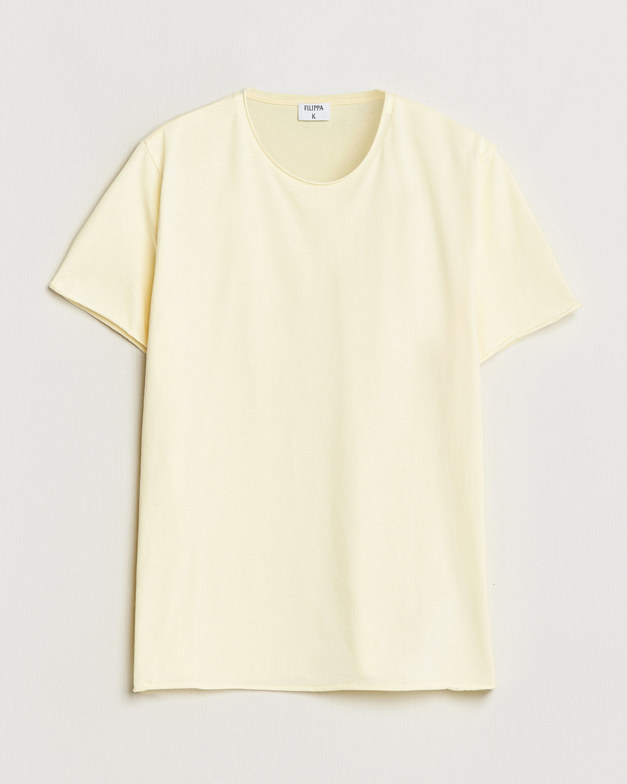 Men | T-Shirts | Filippa K | Roll Neck Crew Neck T-Shirt Soft Yellow
