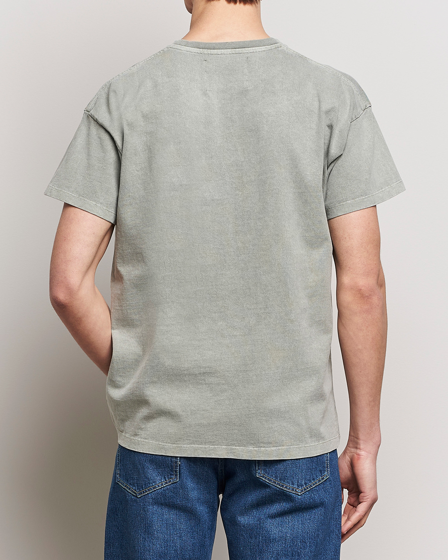 Men | T-Shirts | Jeanerica | Marcel Heavy Crew Neck T-Shirt Washed Olive Green