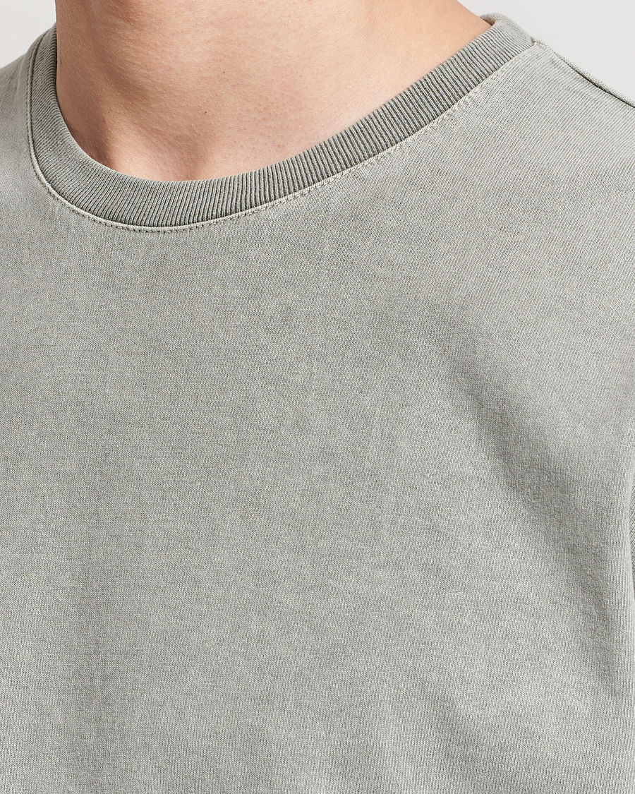 Men | T-Shirts | Jeanerica | Marcel Heavy Crew Neck T-Shirt Washed Olive Green