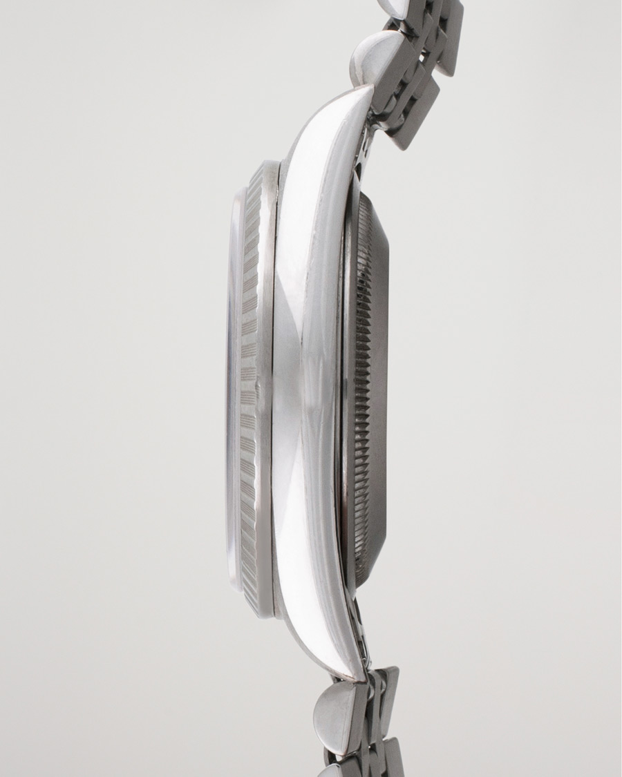 Men | Rolex Pre-Owned Datejust 16220 Oyster Perpetual Black Steel Black Steel Black | Rolex Pre-Owned | Datejust 16220 Oyster Perpetual Black Steel Black Steel Black