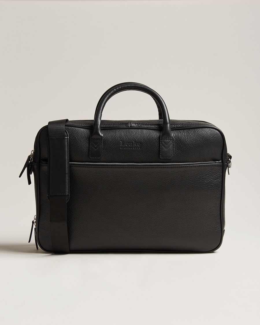 Loake 1880Westminster Grain Leather BriefcaseBlack at CareOfCarl.com