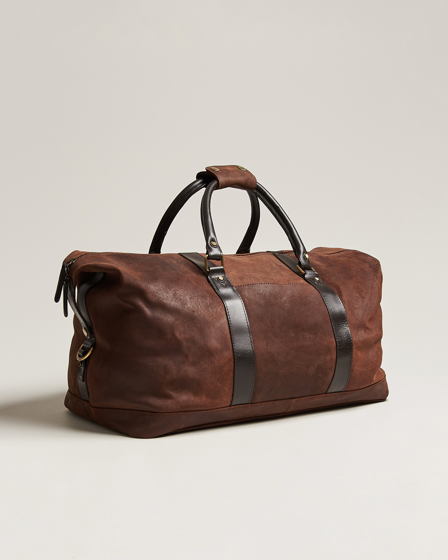 Men | Loake 1880 Cornwall Brushed Suede Travel Bag Brown | Loake 1880 | Cornwall Brushed Suede Travel Bag Brown