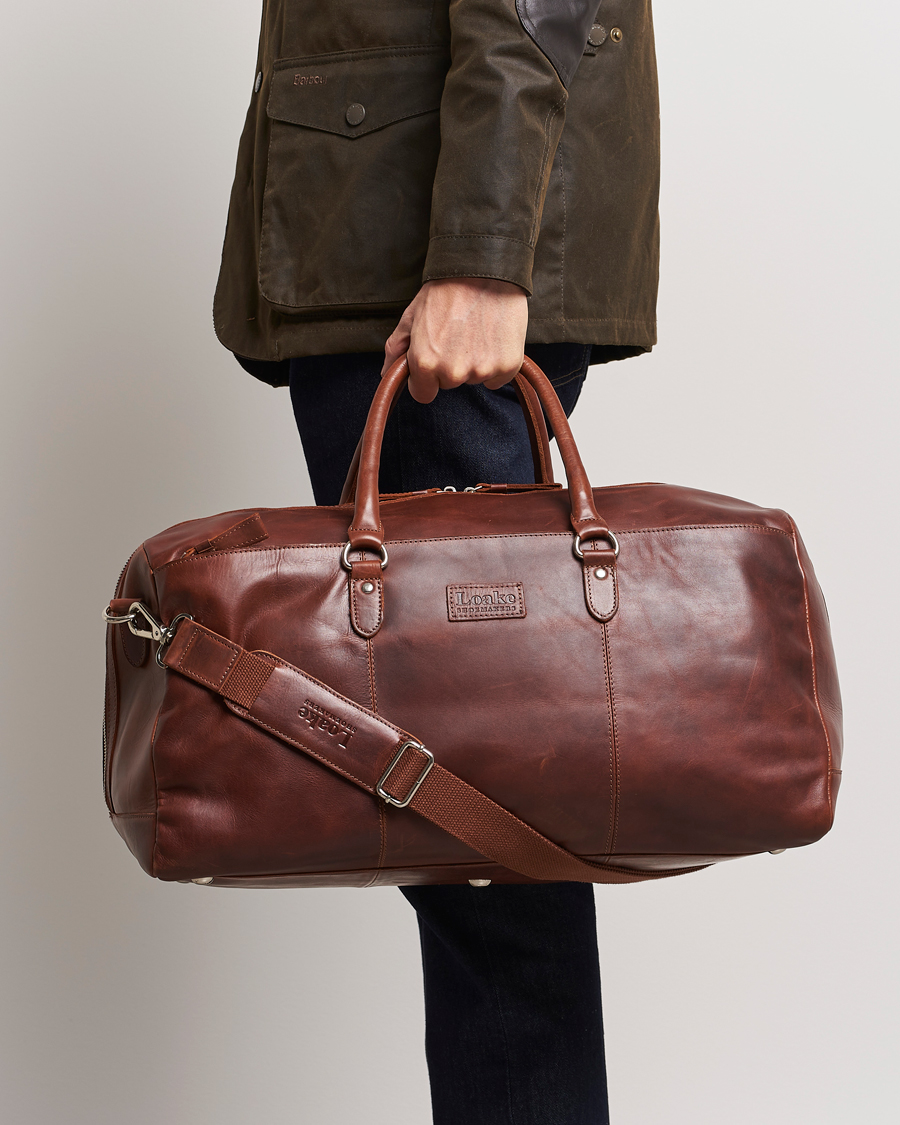 Men | Weekend Bags | Loake 1880 | Norfolk Leather Travel Bag Cedar