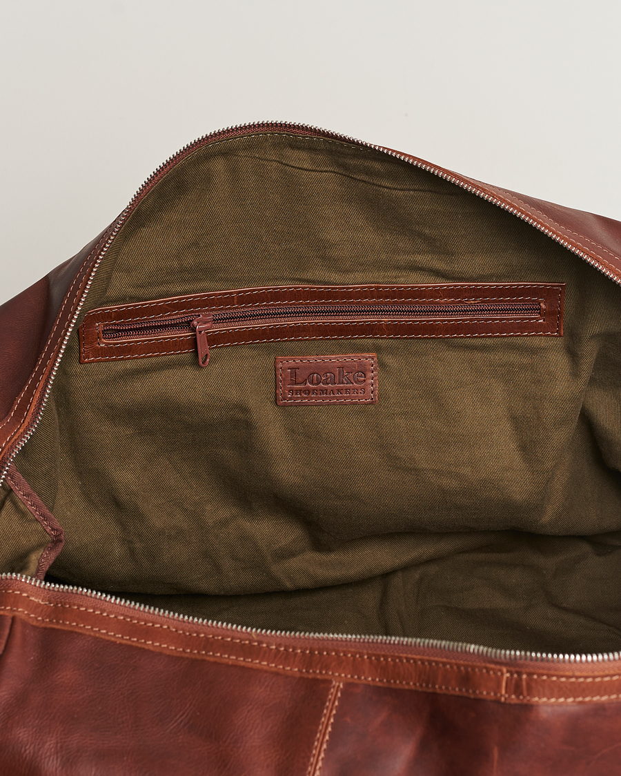 Men | Loake 1880 Norfolk Leather Travel Bag Cedar | Loake 1880 | Norfolk Leather Travel Bag Cedar