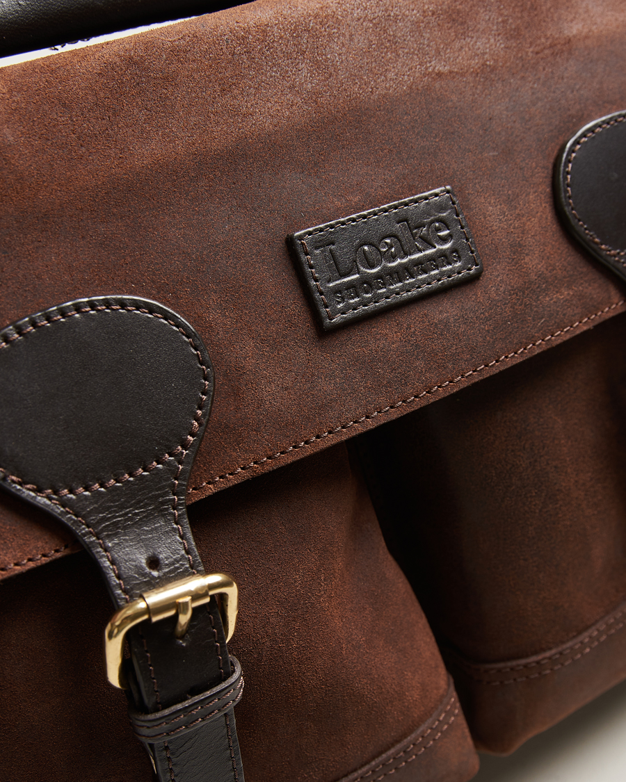 Men | Loake 1880 Blackfriars Suede/Leather Briefcase Brown | Loake 1880 | Blackfriars Suede/Leather Briefcase Brown