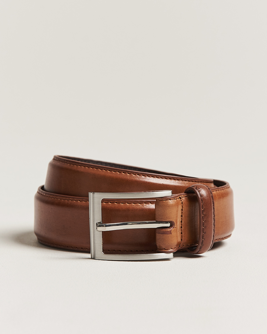 Men | Leather Belts | Loake 1880 | Philip Leather Belt Cedar