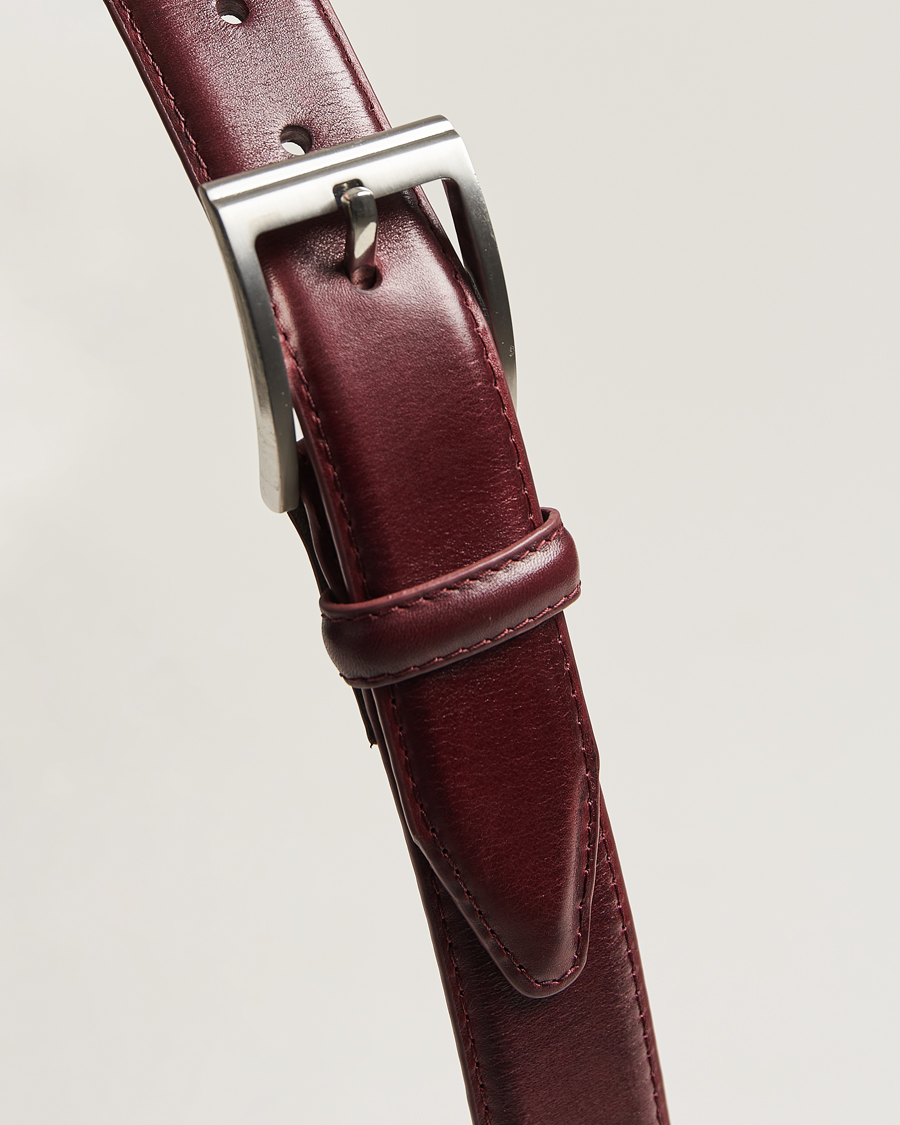 Men | Belts | Loake Shoemakers | Philip Leather Belt Burgundy