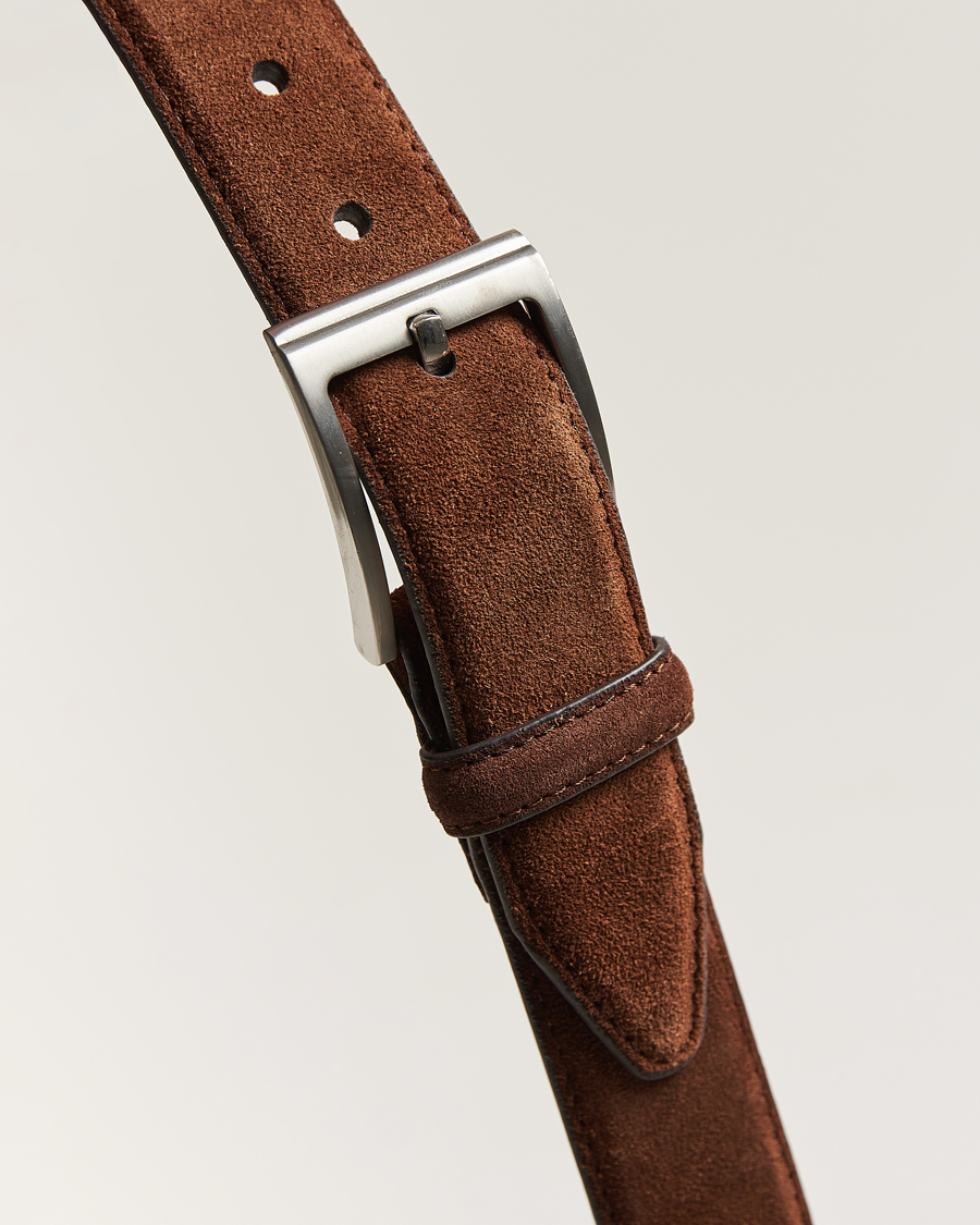 Men | Belts | Loake Shoemakers | William Suede Belt Brown