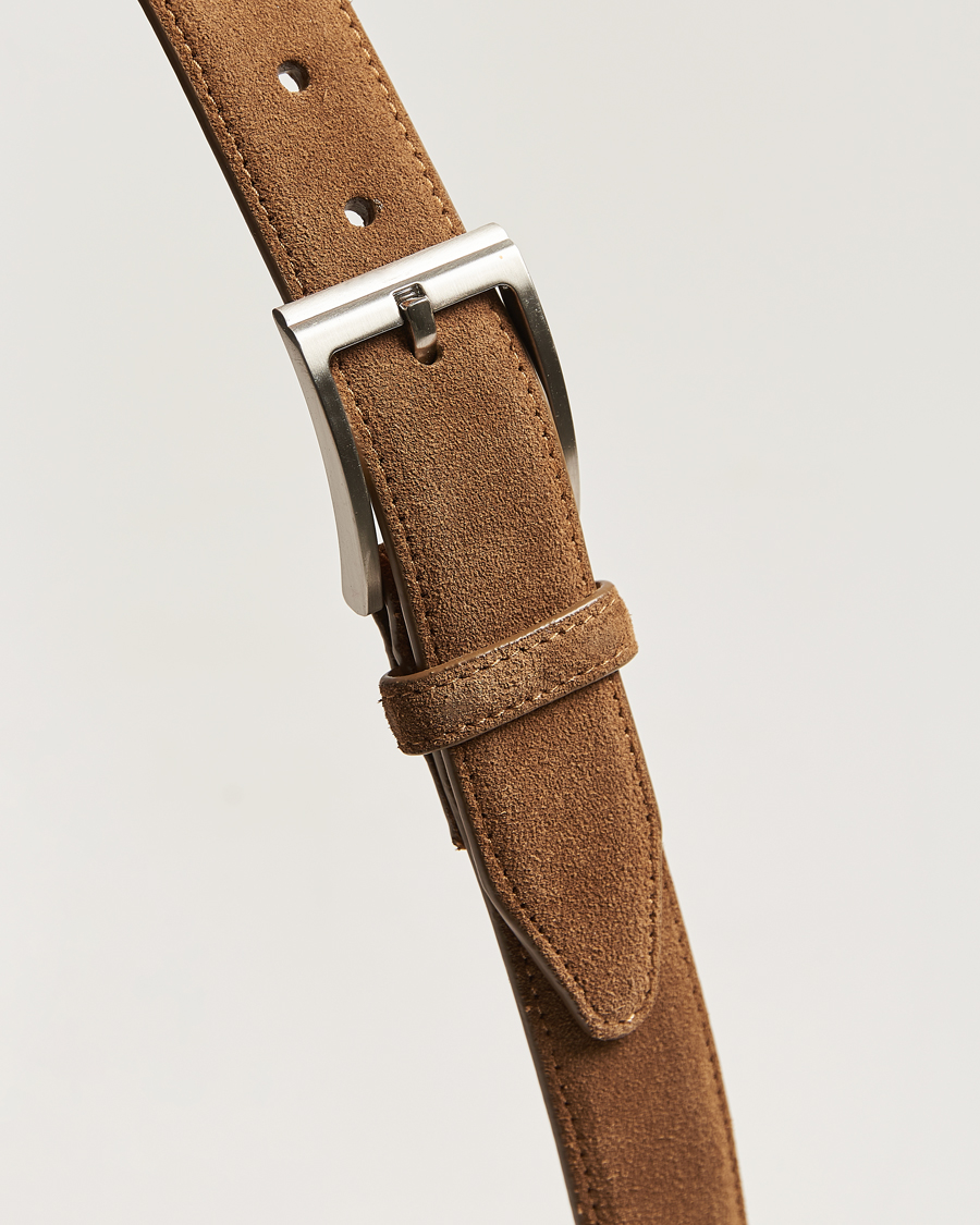 Men | Belts | Loake Shoemakers | William Suede Belt Tan