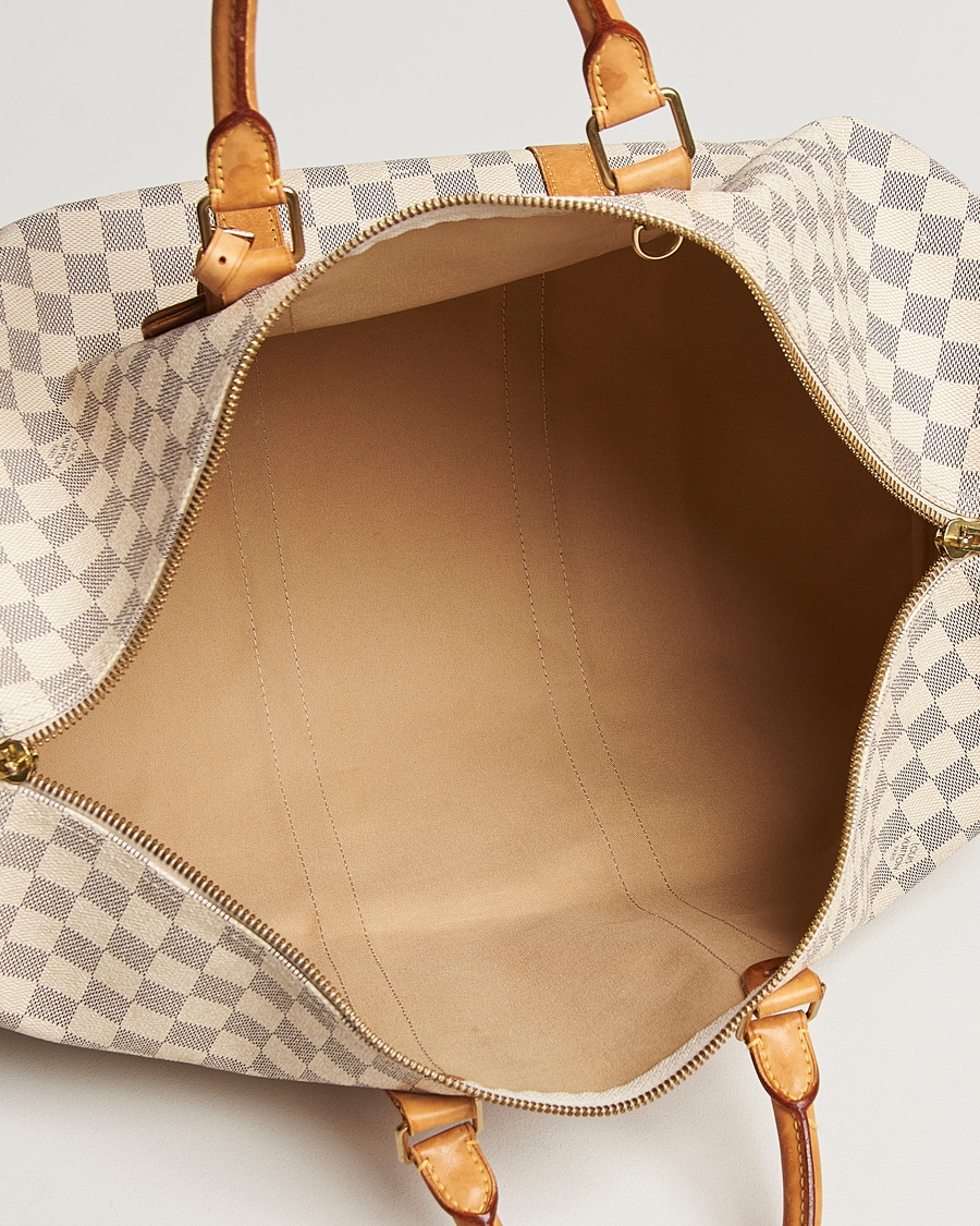 Louis Vuitton Pre-Owned Keepall 50 Bag Damier Azur at CareOfCarl.com