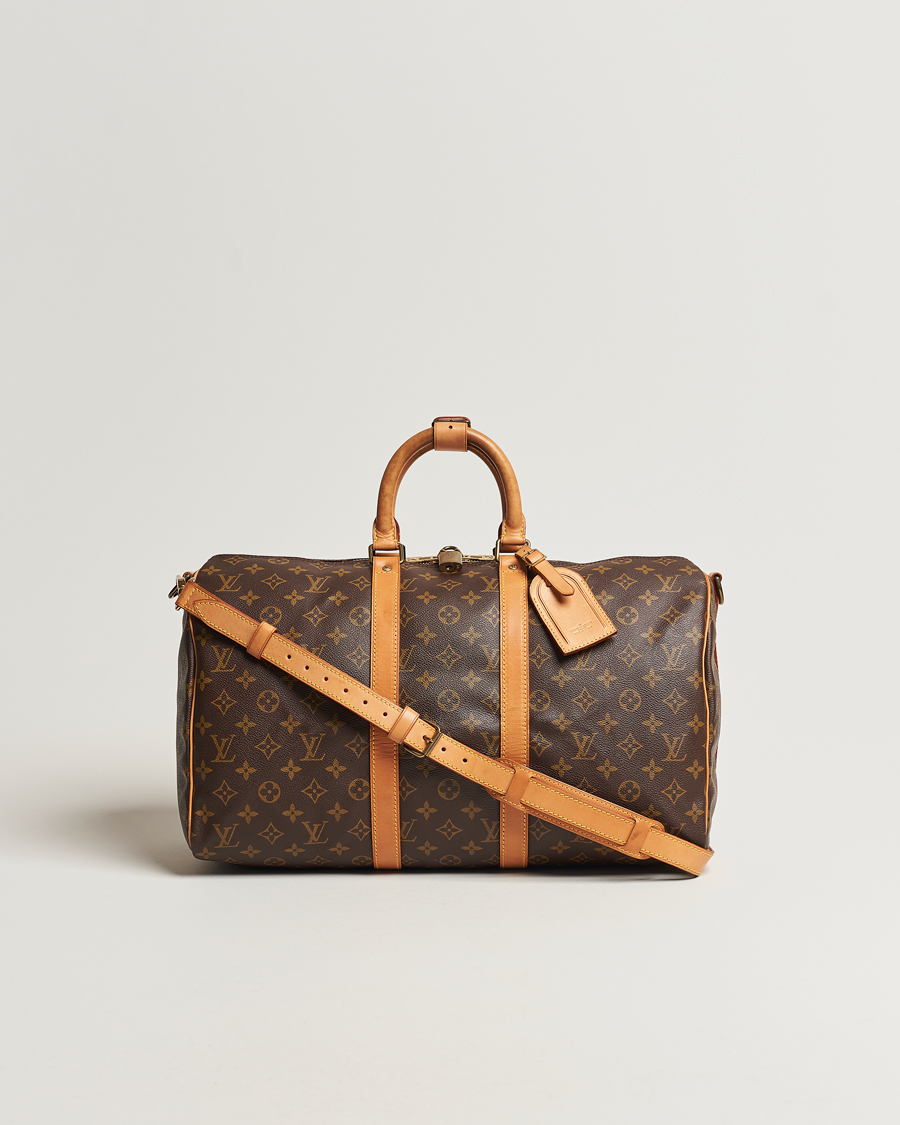 Louis Vuitton Keepall Bandouliere 45 Brown Canvas Travel Bag (Pre-Owne