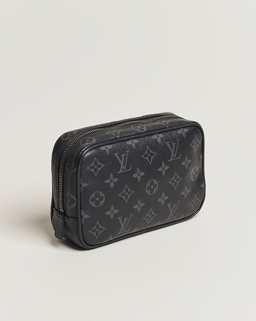 Men | Louis Vuitton Pre-Owned Toiletry Bag PM Monogram Eclipse | Louis Vuitton Pre-Owned | Toiletry Bag PM Monogram Eclipse