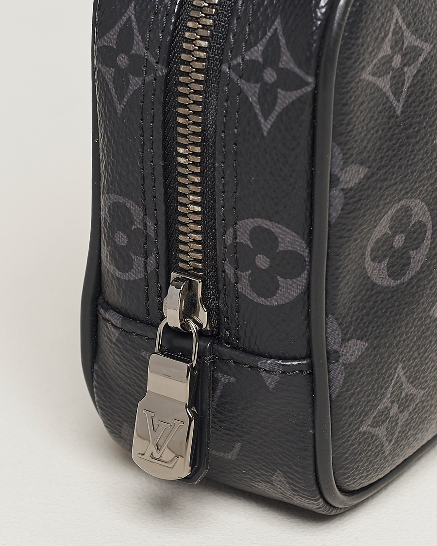 Men | Louis Vuitton Pre-Owned Toiletry Bag PM Monogram Eclipse | Louis Vuitton Pre-Owned | Toiletry Bag PM Monogram Eclipse