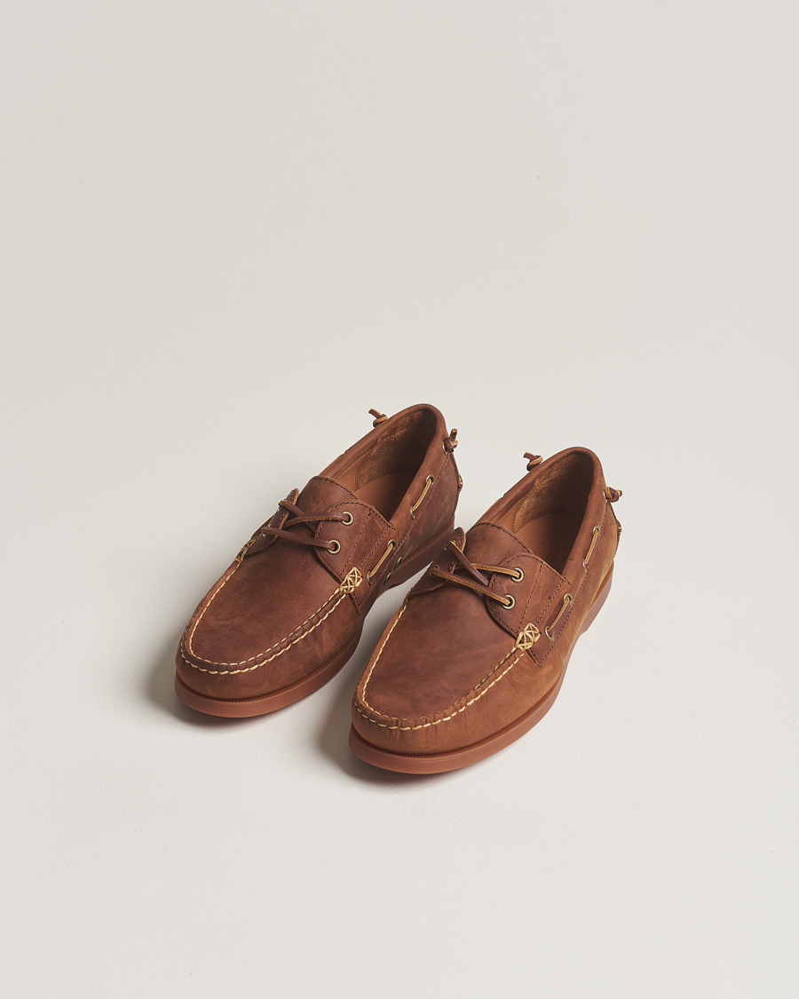 Homme |  | Polo Ralph Lauren | Merton Leather Boat Shoe Deep Saddle