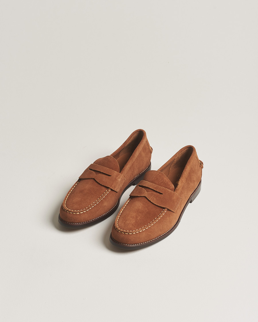 Men | Shoes | Polo Ralph Lauren | Suede Penny Loafer Teak