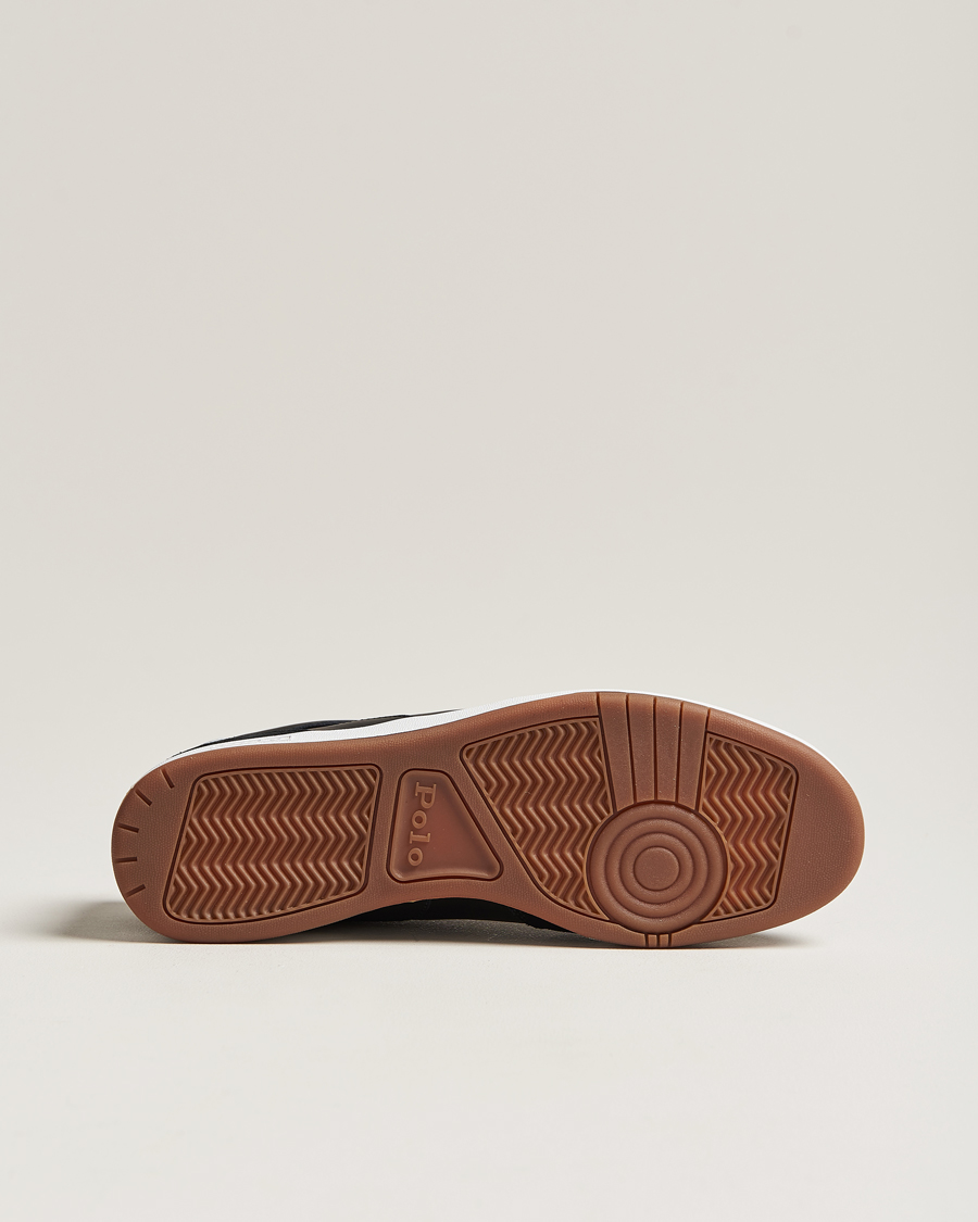 Men | Polo Ralph Lauren CRT Leather/Suede Sneaker Black/White | Polo Ralph Lauren | CRT Leather/Suede Sneaker Black/White