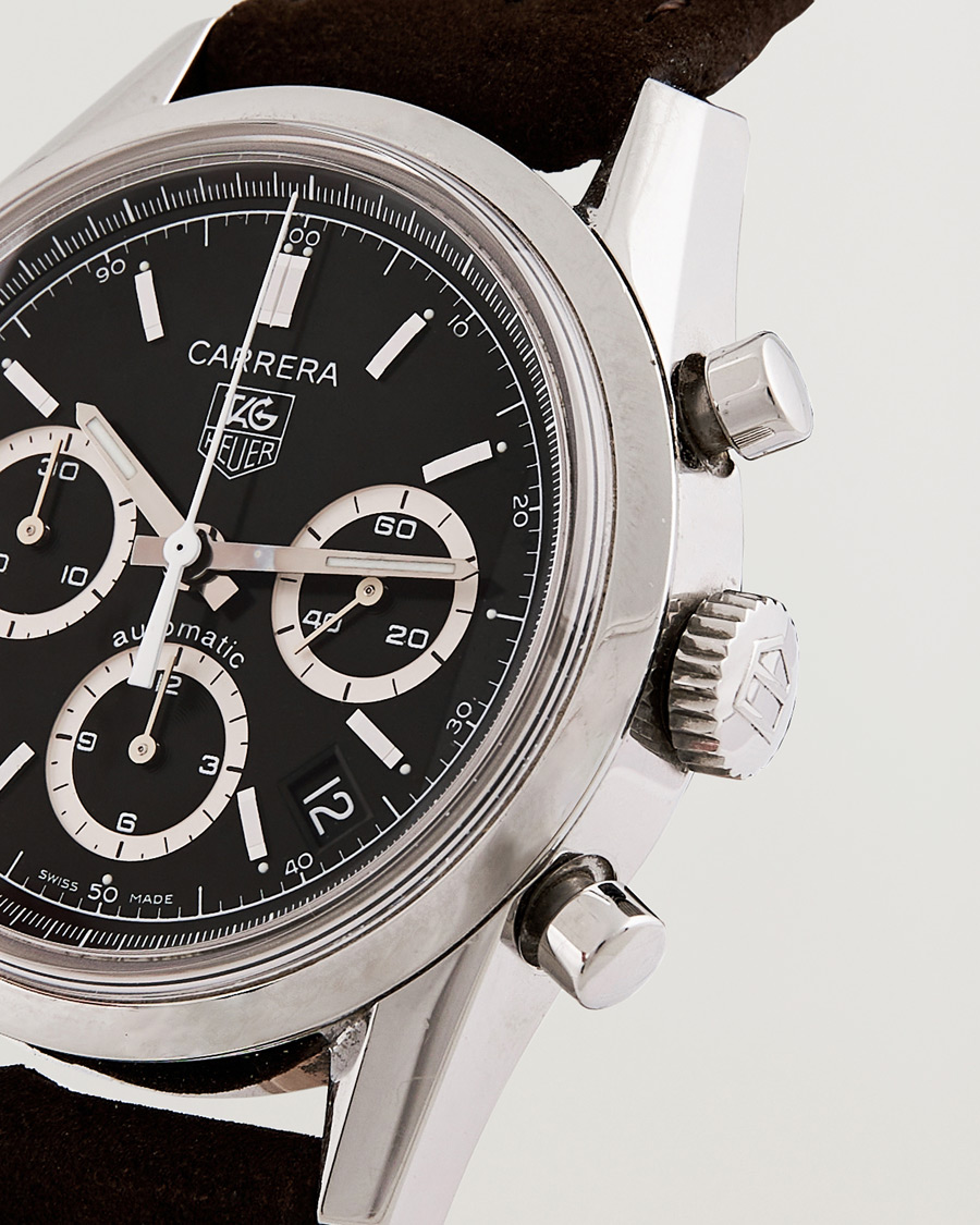 Men | Tag Heuer Pre-Owned Carrera Calibre 17 Steel Black | Tag Heuer Pre-Owned | Carrera Calibre 17 Steel Black