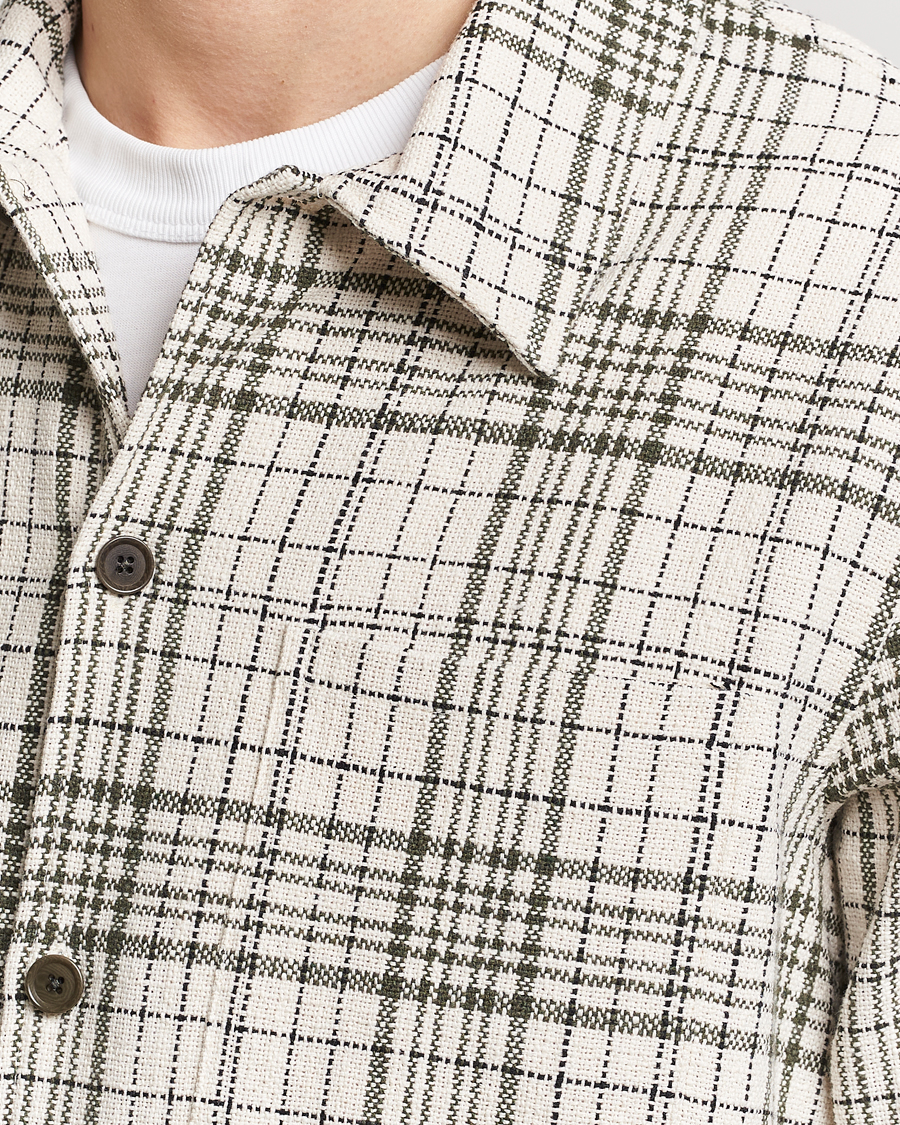 Men | Shirts | Samsøe Samsøe | Taka Checked Overshirt Dusty Olive/White