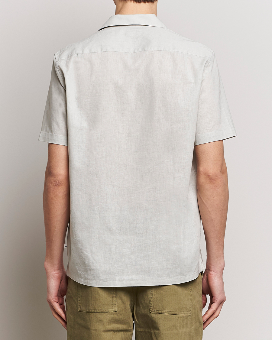Men | Shirts | Samsøe Samsøe | Avan Linen/Cotton Short Sleeve Shirt Moonstruck