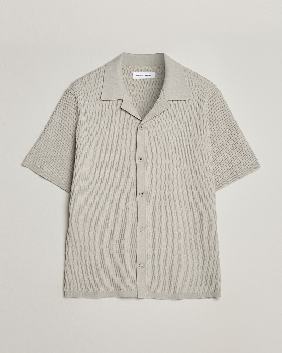 Men | Shirts | Samsøe Samsøe | Sagabin Resort Collar Short Sleeve Shirt Moonstruck