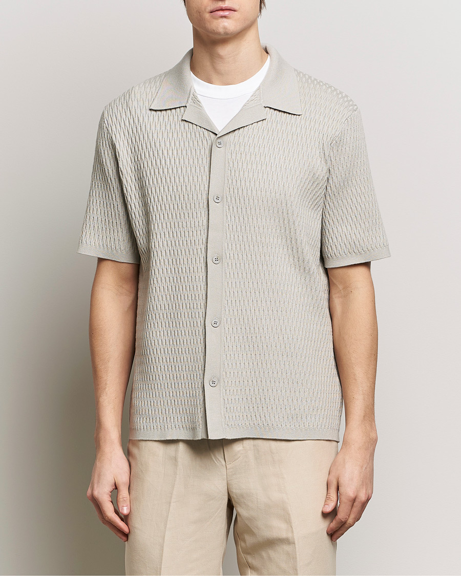 Men | Shirts | Samsøe Samsøe | Sagabin Resort Collar Short Sleeve Shirt Moonstruck