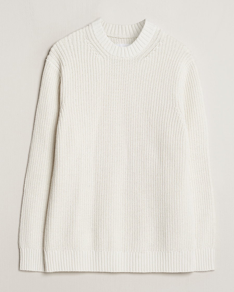 Men | Sweaters & Knitwear | Samsøe Samsøe | Samarius Cotton/Linen Knitted Sweater Clear Cream