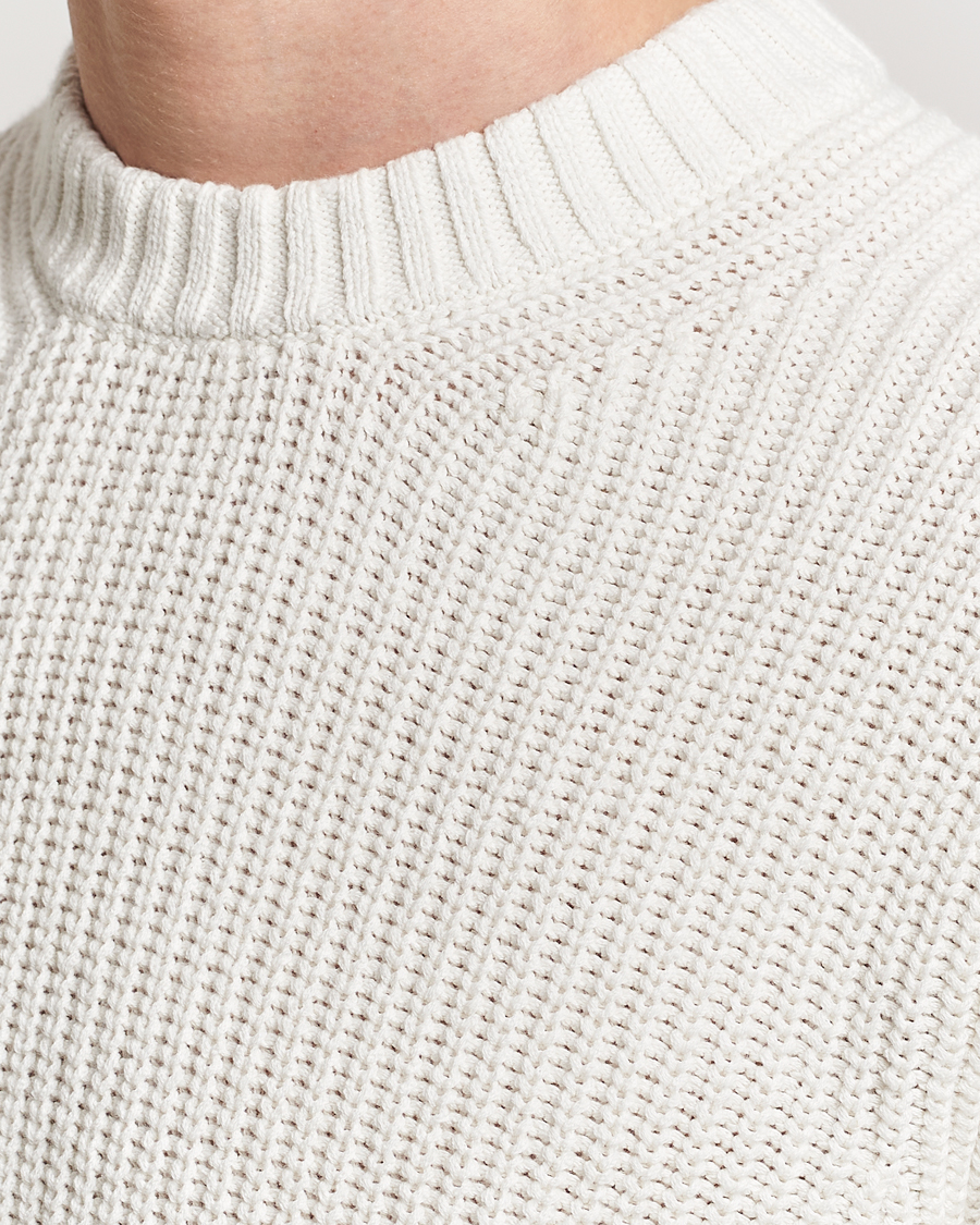 Men | Sweaters & Knitwear | Samsøe Samsøe | Samarius Cotton/Linen Knitted Sweater Clear Cream