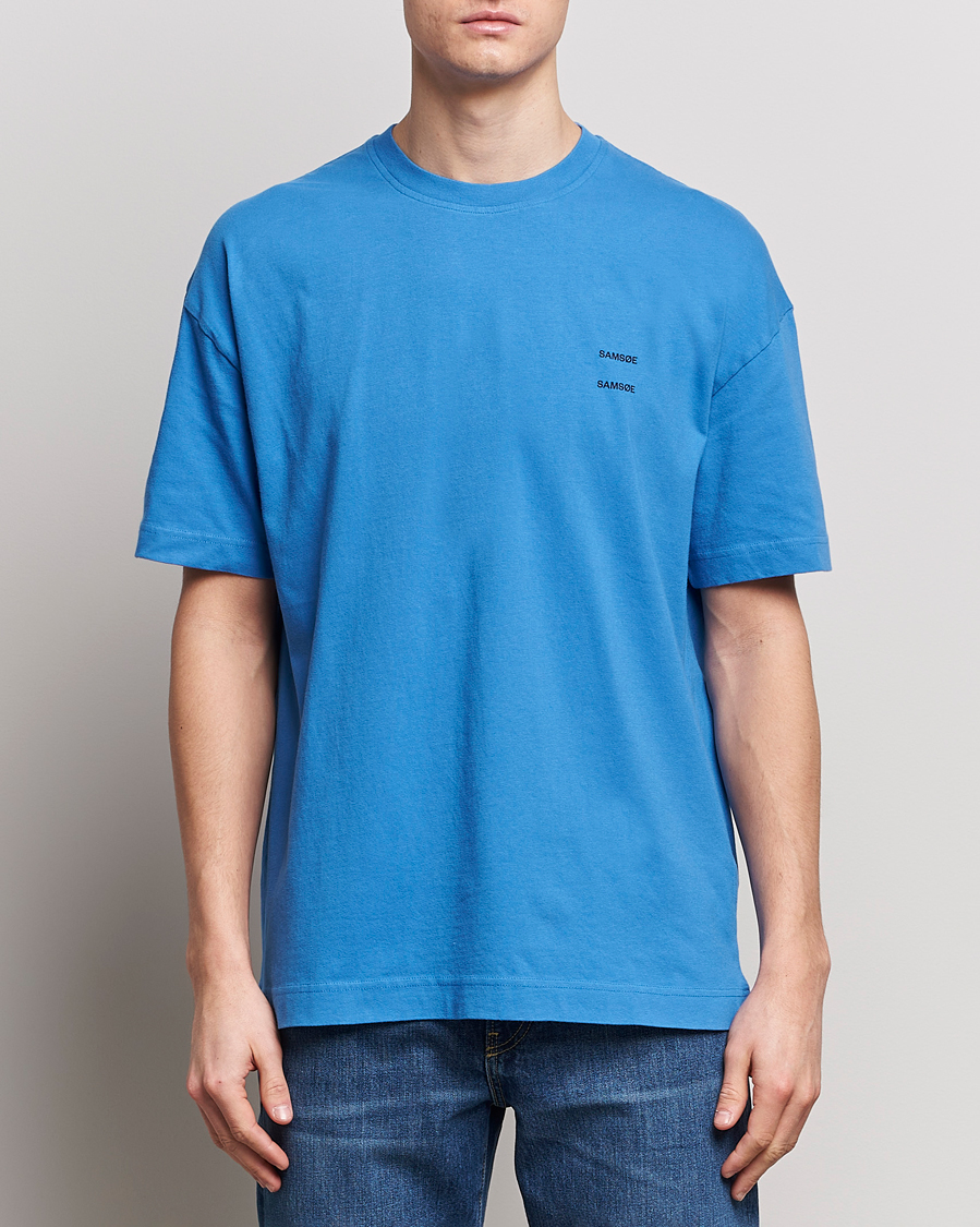 Men | T-Shirts | Samsøe Samsøe | Joel Organic Cotton T-Shirt Super Sonic