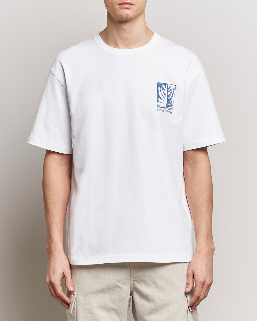 Men |  | Samsøe & Samsøe | Sawind Printed Crew Neck T-Shirt White