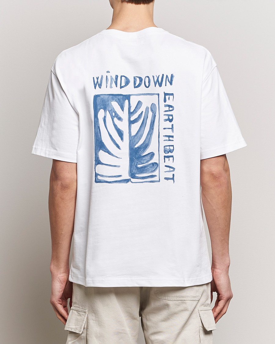 Men | T-Shirts | Samsøe Samsøe | Sawind Printed Crew Neck T-Shirt White