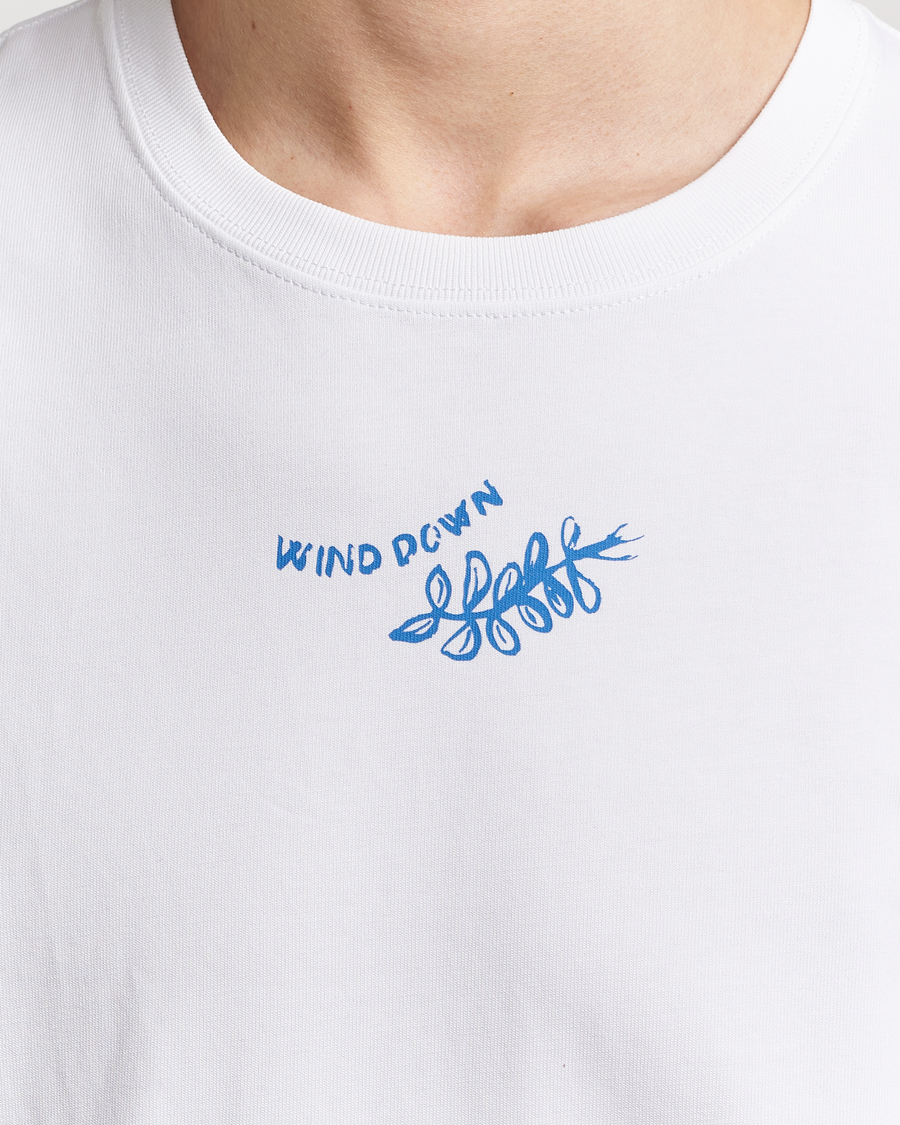 Men | T-Shirts | Samsøe Samsøe | Sawind Printed Crew Neck T-Shirt White