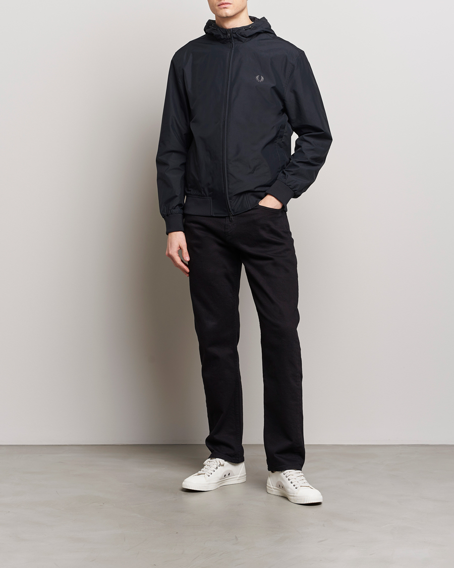 Fred Perry Brentham Hooded Jacket Black at CareOfCarl.com